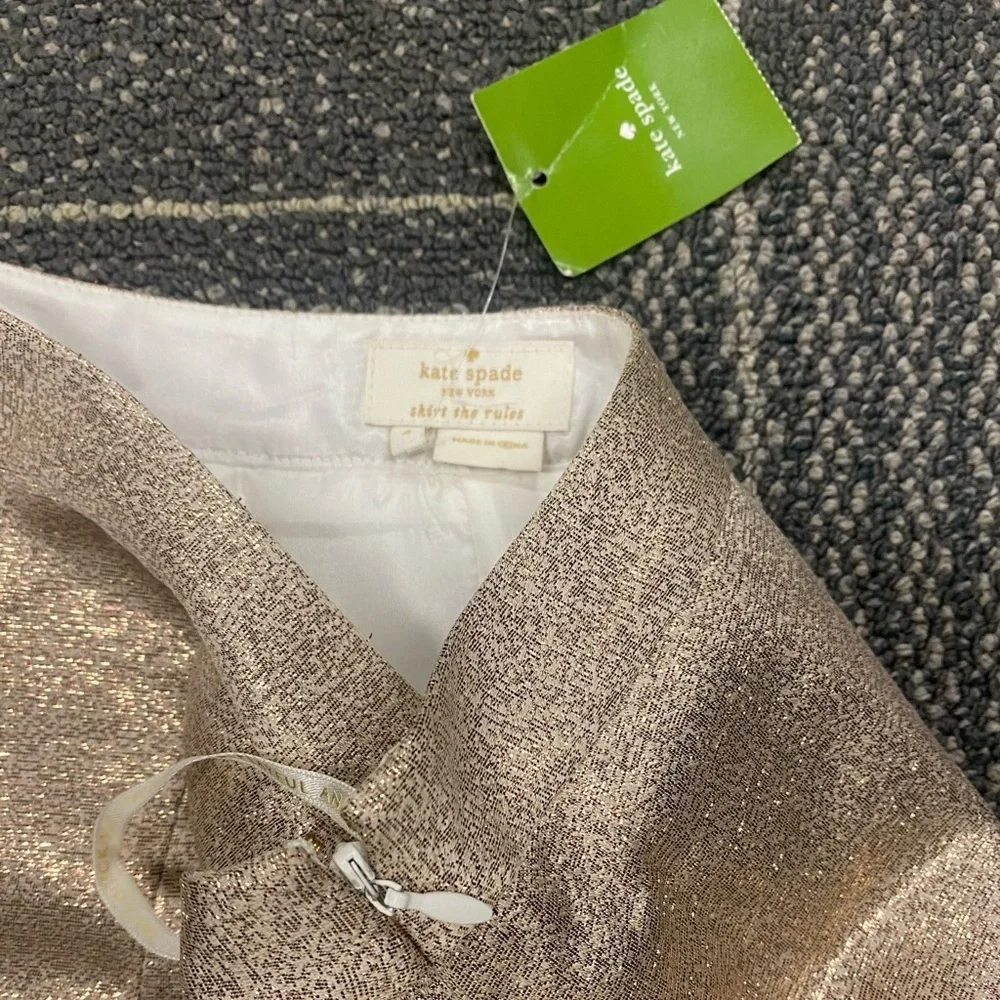 NWT Kate Spade Ariella Metallic Pleated Skirt-California Calling Size 4